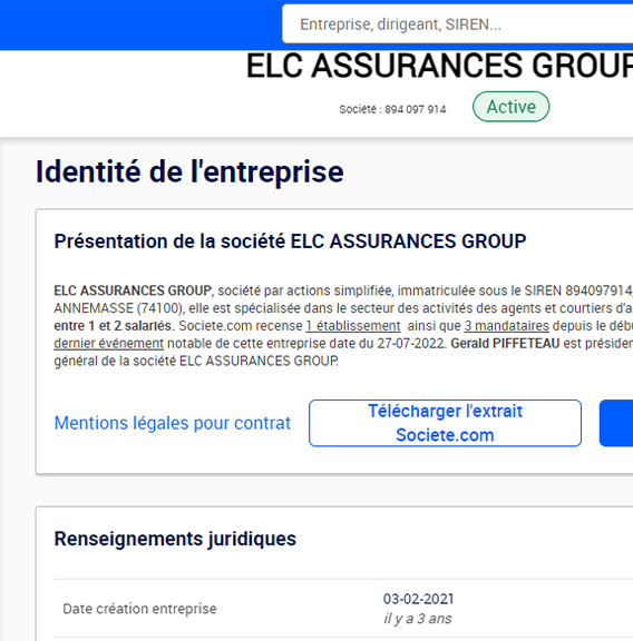 SOCIETE elc assurances group
